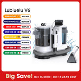 Lubluelu V6 Powerful Carpet Cleaner Powerful Cleaning Machine Spot Steam For Sofa Curtain  Wet Fabric w/ 1.75L Dual Tanks